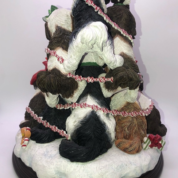 DANBURY MINT Lighted Shih Tzu Family Christmas Tree Very Rare! - Picture 7 of 11
